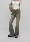 Cotden Yellowteen Low-waist Bootcut Denim Pants