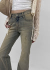 Cotden Yellowteen Low-waist Bootcut Denim Pants