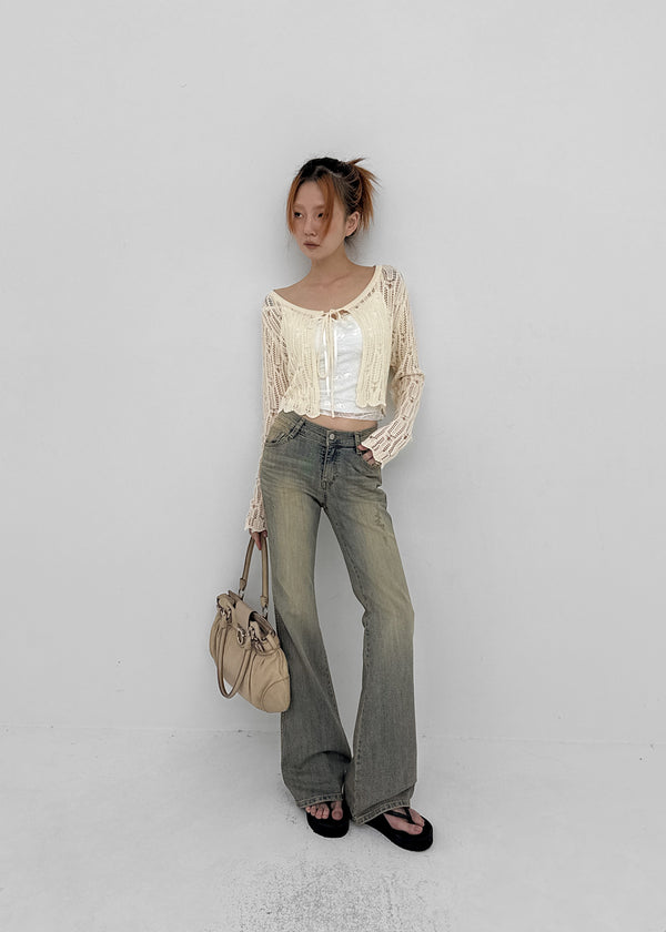 Cotden Yellowteen Low-waist Bootcut Denim Pants