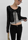 Luteng Crochet Ribbon Cardigan