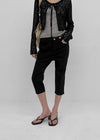 Four-hook Cotton Spandex Capri Pants
