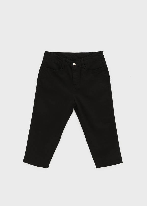 Four-hook Cotton Spandex Capri Pants