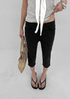 Four-hook Cotton Spandex Capri Pants