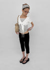 Four-hook Cotton Spandex Capri Pants