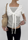 Kare Layered Cardigan Sleeveless Lace Short-sleeve Tee