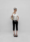 Kare Layered Cardigan Sleeveless Lace Short-sleeve Tee