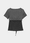 Kare Layered Cardigan Sleeveless Lace Short-sleeve Tee
