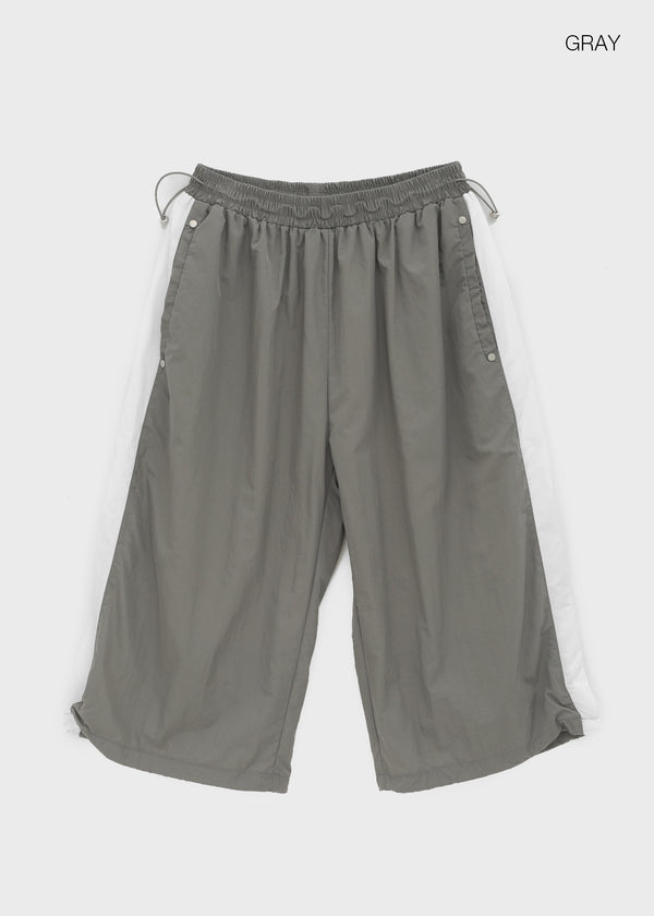 Chevon Track Nylon 3/4 Capri Pants