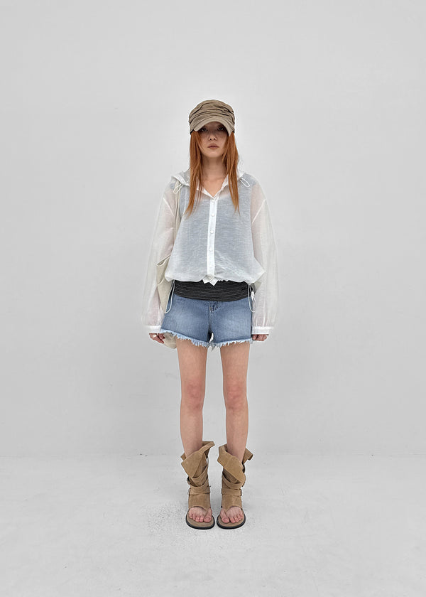 Sierreu Hood String Windbreaker