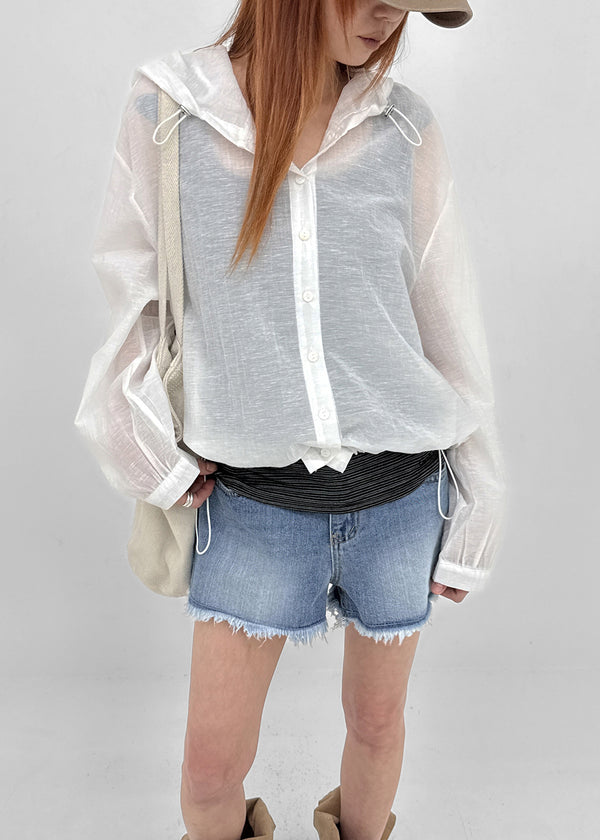 Sierreu Hood String Windbreaker