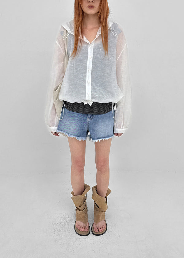 Pukati Damaged Short Denim Pants