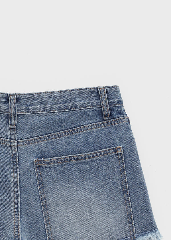 Pukati Damaged Short Denim Pants