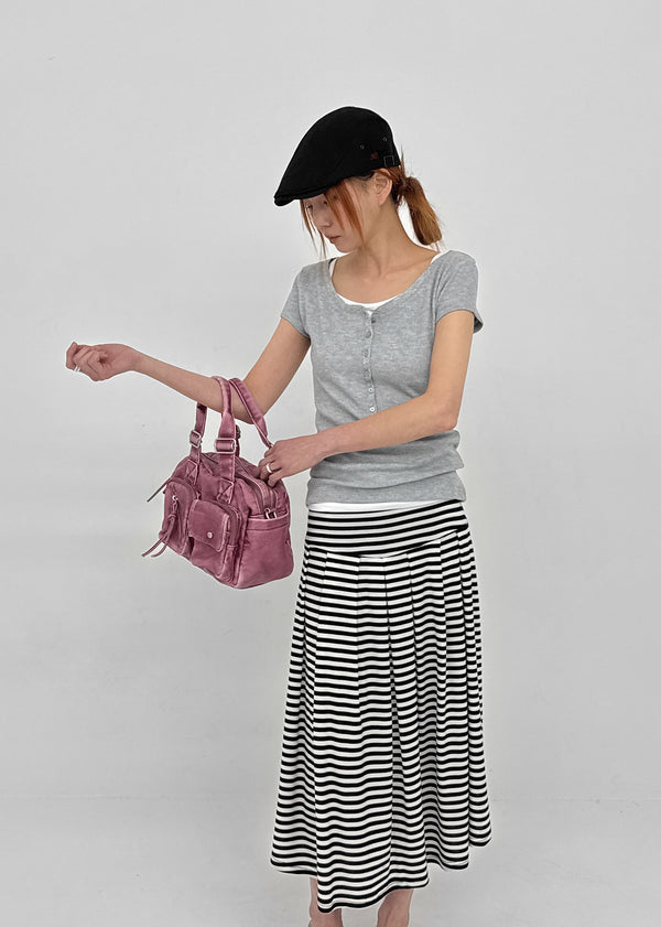 Paikan Summer Striped Long Skirt
