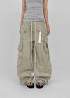 Formula Banding Washed Cargo Wide Pants