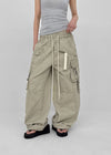 Formula Banding Washed Cargo Wide Pants