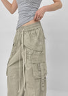 Formula Banding Washed Cargo Wide Pants