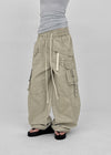 Formula Banding Washed Cargo Wide Pants