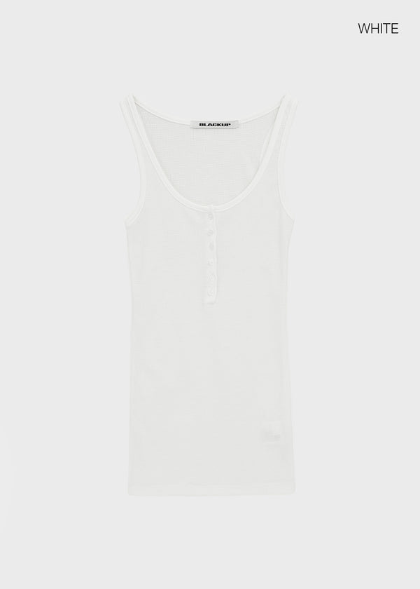 [MADE] Kirishi Summer Waffle Button Sleeveless Top