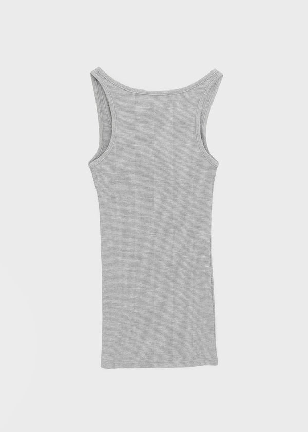 [MADE] Kirishi Summer Waffle Button Sleeveless Top