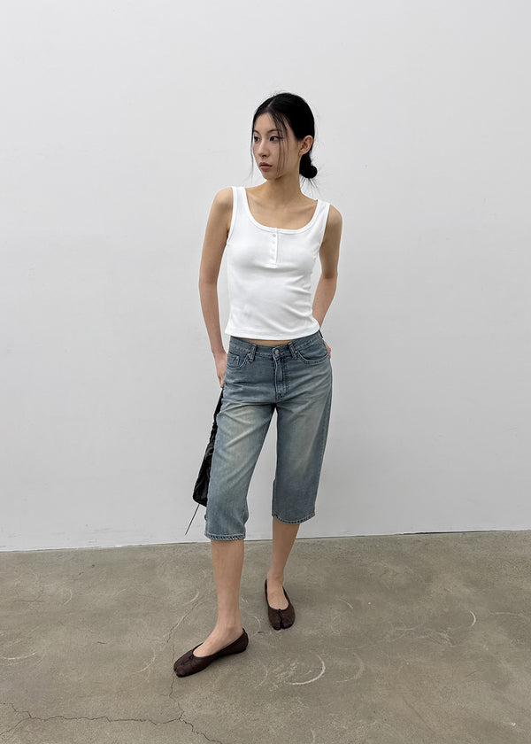 [MADE] Lunel Snap Ribbed Sleeveless Top