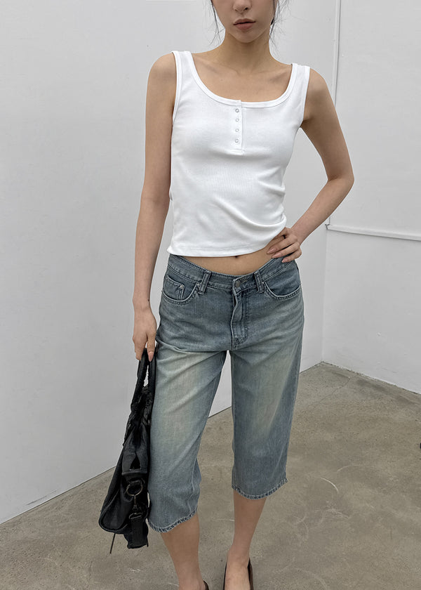 [MADE] Lunel Snap Ribbed Sleeveless Top