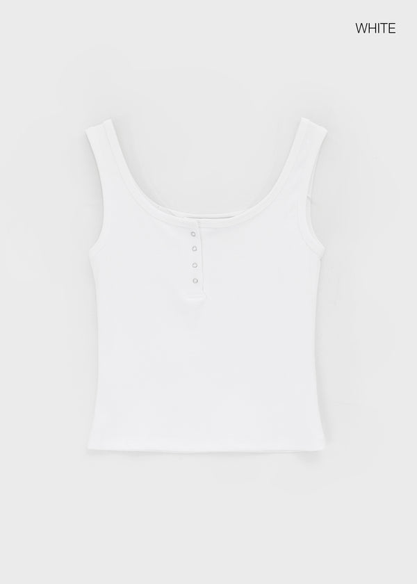 [MADE] Lunel Snap Ribbed Sleeveless Top