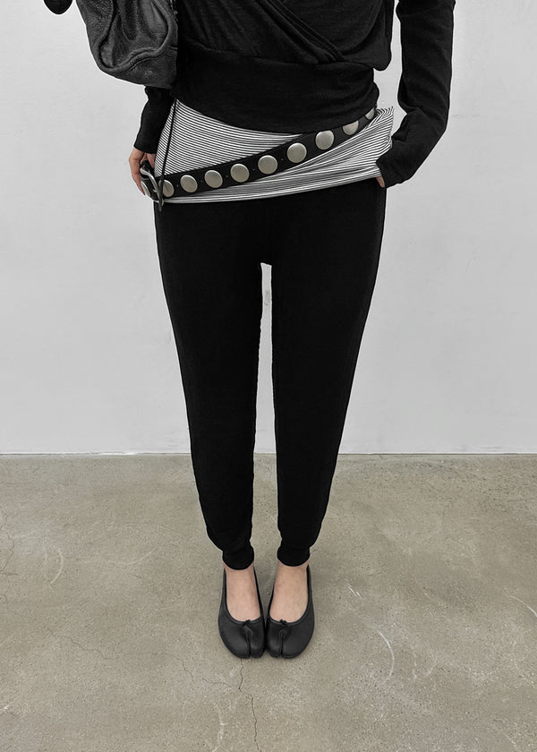 Dinea Ribbed Jogger Leggings Elastic Pants