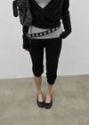 Dinea Ribbed Jogger Leggings Elastic Pants