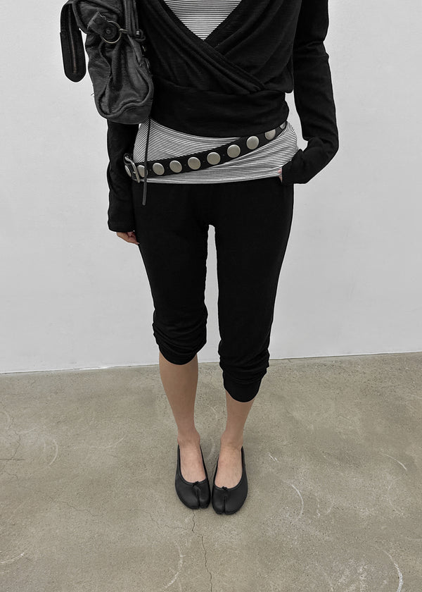 Dinea Ribbed Jogger Leggings Elastic Pants