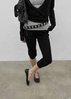 Dinea Ribbed Jogger Leggings Elastic Pants