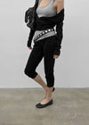 Dinea Ribbed Jogger Leggings Elastic Pants