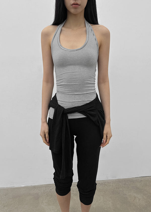 Pollenne Slim Fit Long Halter Sleeveless Top