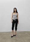Pollenne Slim Fit Long Halter Sleeveless Top