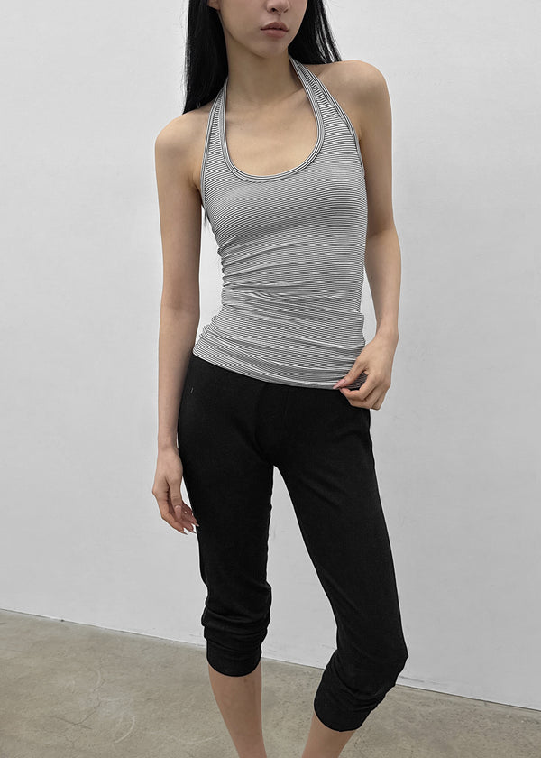 Pollenne Slim Fit Long Halter Sleeveless Top