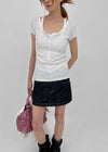 [MADE] Kirishi Summer Waffle Button Short Sleeve T-Shirt