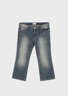 Pieto Low-waisted Denim Capri Pants