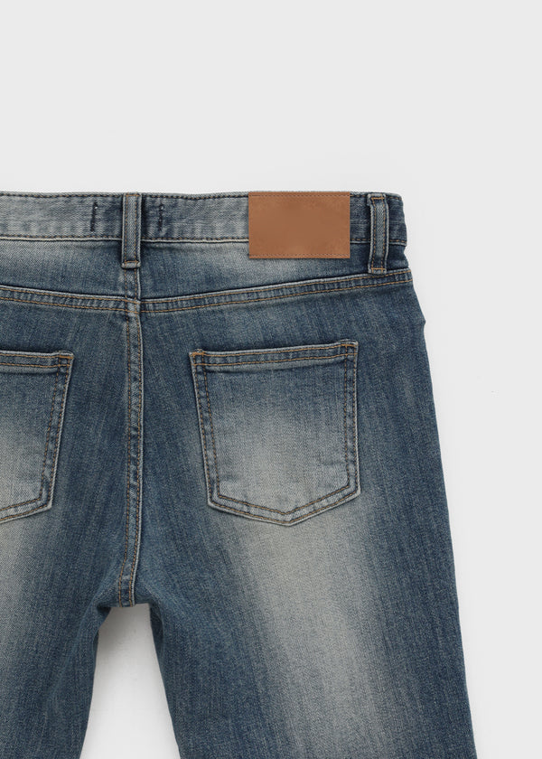 Pieto Low-waisted Denim Capri Pants