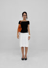 Lutens Punching Midi Skirt