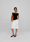 Lutens Punching Midi Skirt