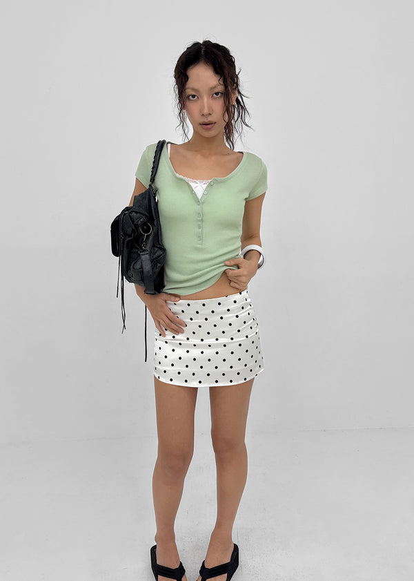 [MADE] Kirishi Summer Waffle Button Short Sleeve T-Shirt