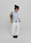 Swicken Shirred Short Sleeve Shirt