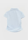 Swicken Shirred Short Sleeve Shirt