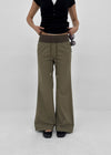 Trillo Color-block Elastic Bootcut Pants