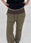 Trillo Color-block Elastic Bootcut Pants