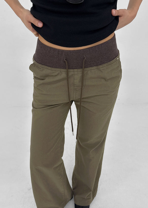 Trillo Color-block Elastic Bootcut Pants