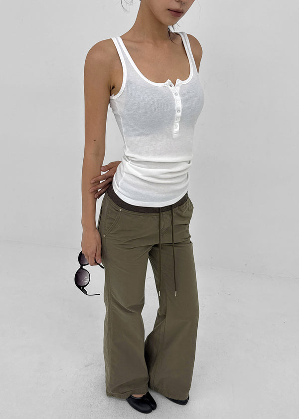 Trillo Color-block Elastic Bootcut Pants