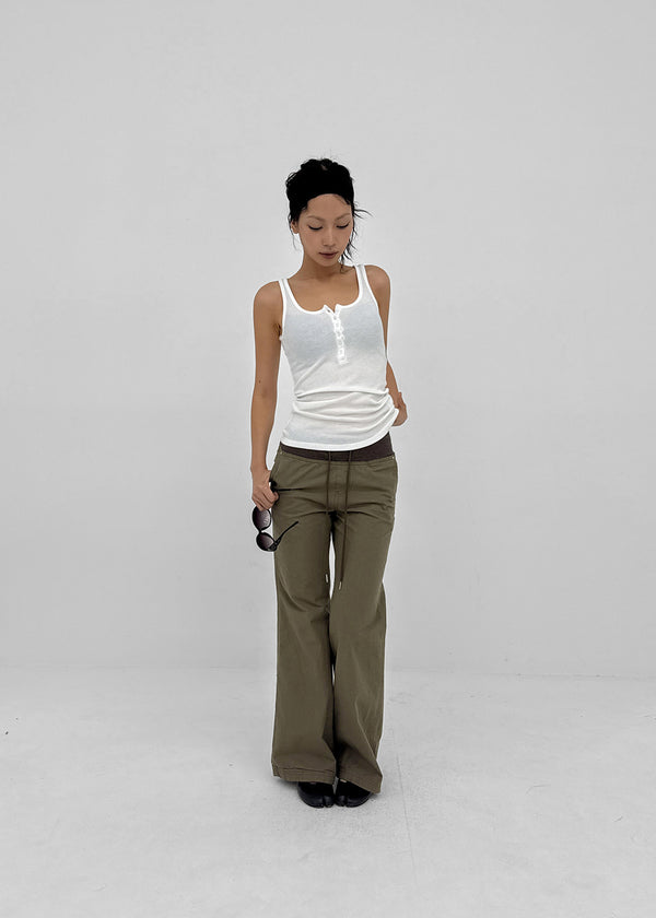 Trillo Color-block Elastic Bootcut Pants