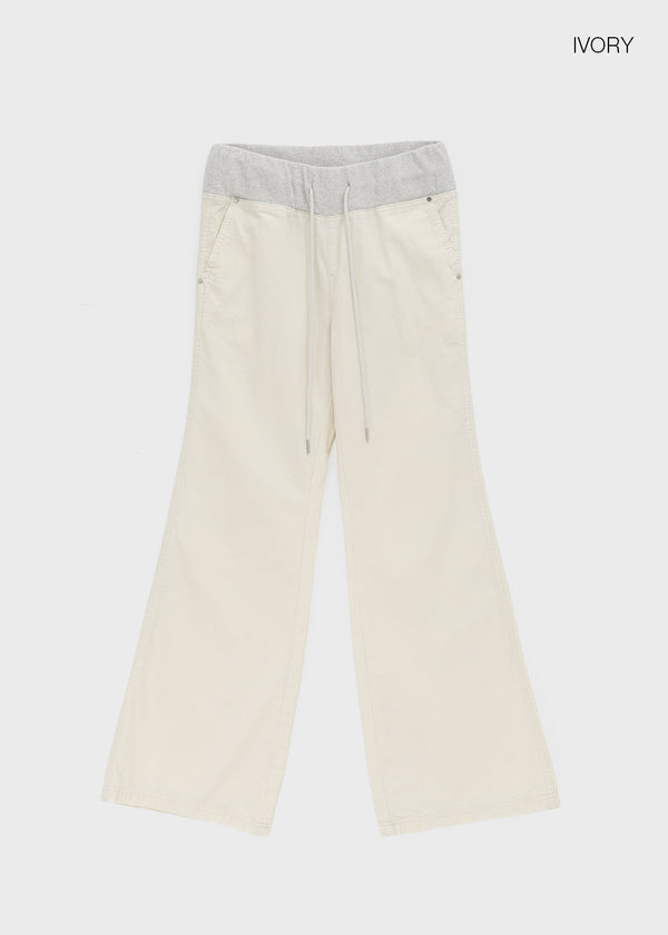 Trillo Color-block Elastic Bootcut Pants