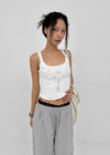 Booke Vintage Eyelet Strap Sleeveless