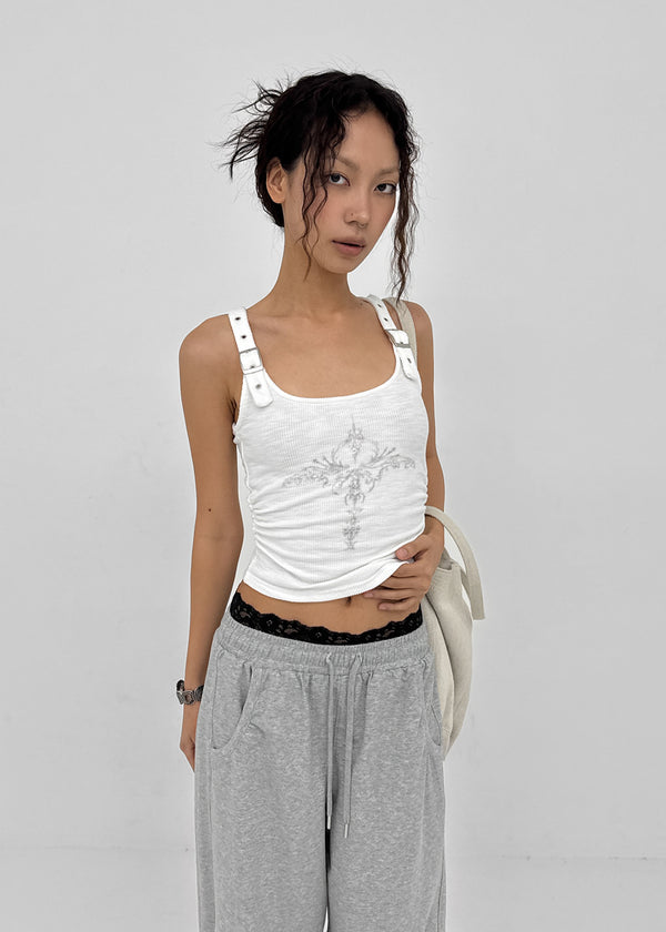 Booke Vintage Eyelet Strap Sleeveless